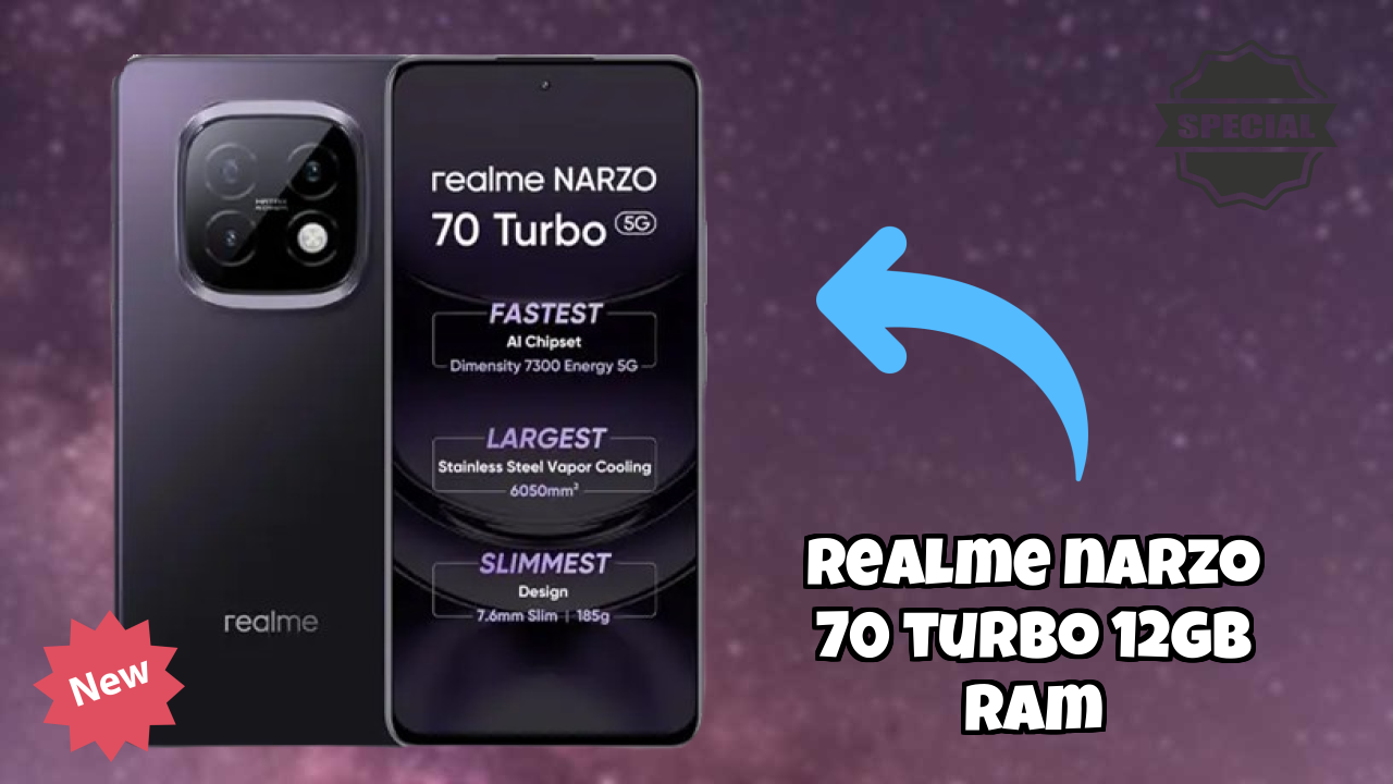 Realme Narzo 70 Turbo 12GB RAM 2026: Camera 50 MP + 2 MP Rear Camera And LongLife Bettry