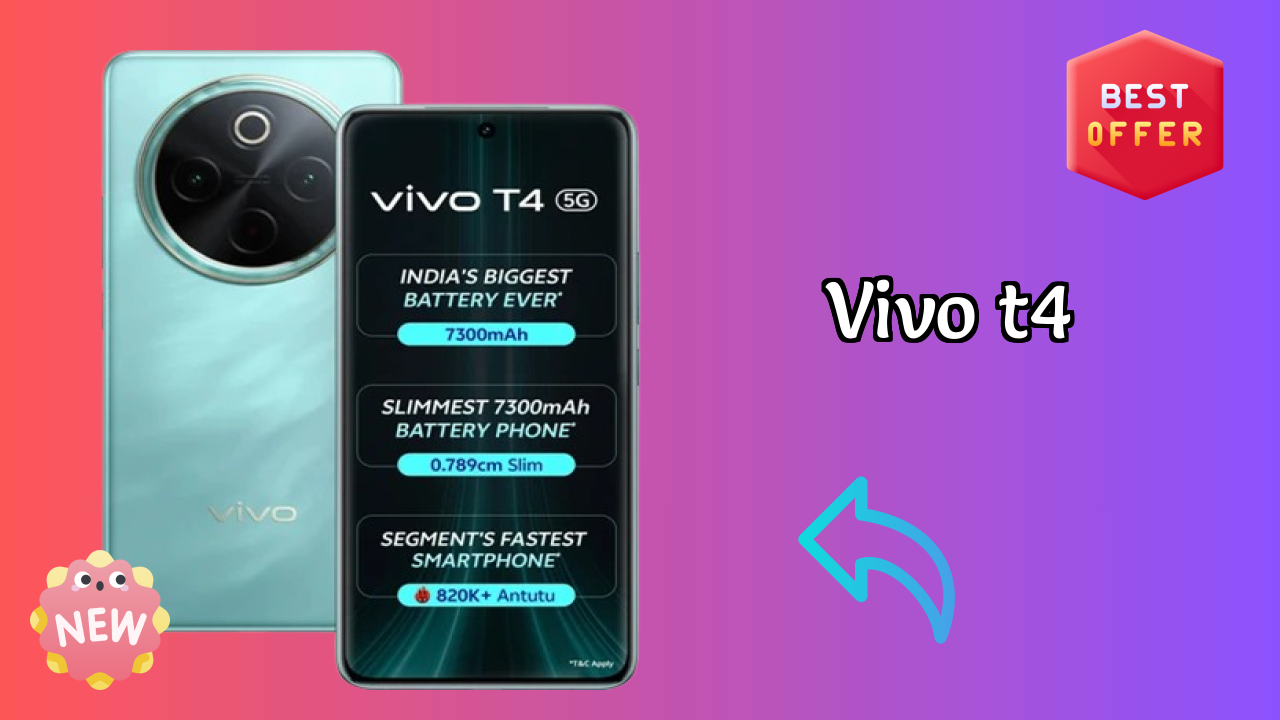 Vivo T4 2026: Camera 50 MP + 2 MP Rear Camera And LongLife Bettry
